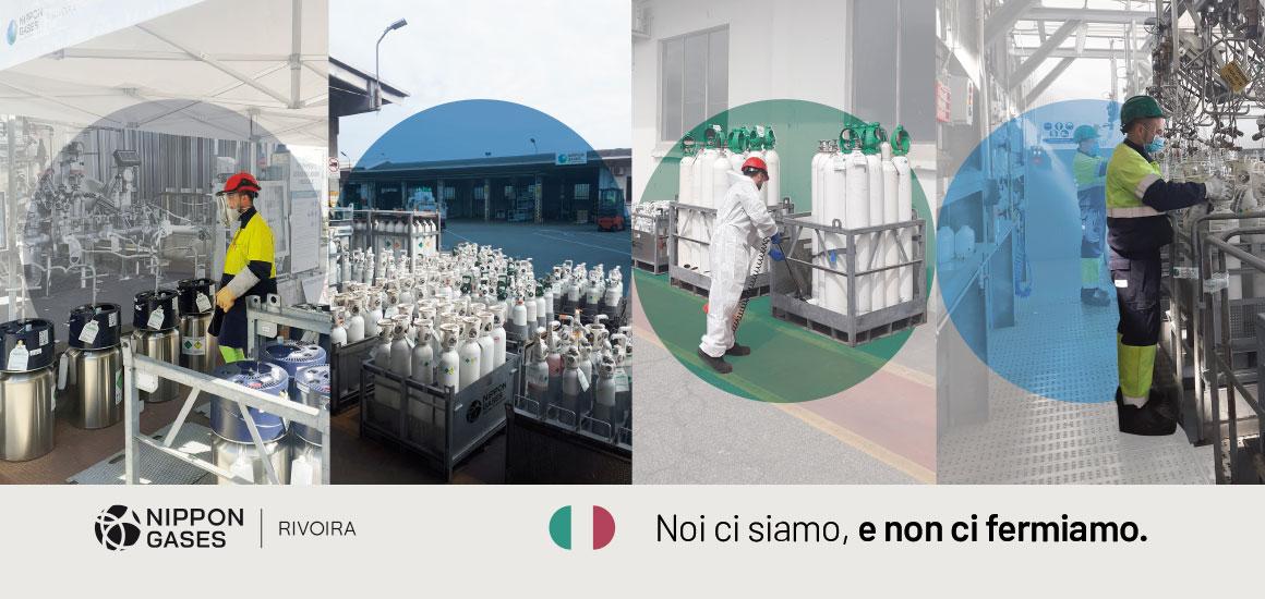 Colleghi di Nippon Gases Italia che imbonbolano Ossigeno medicale