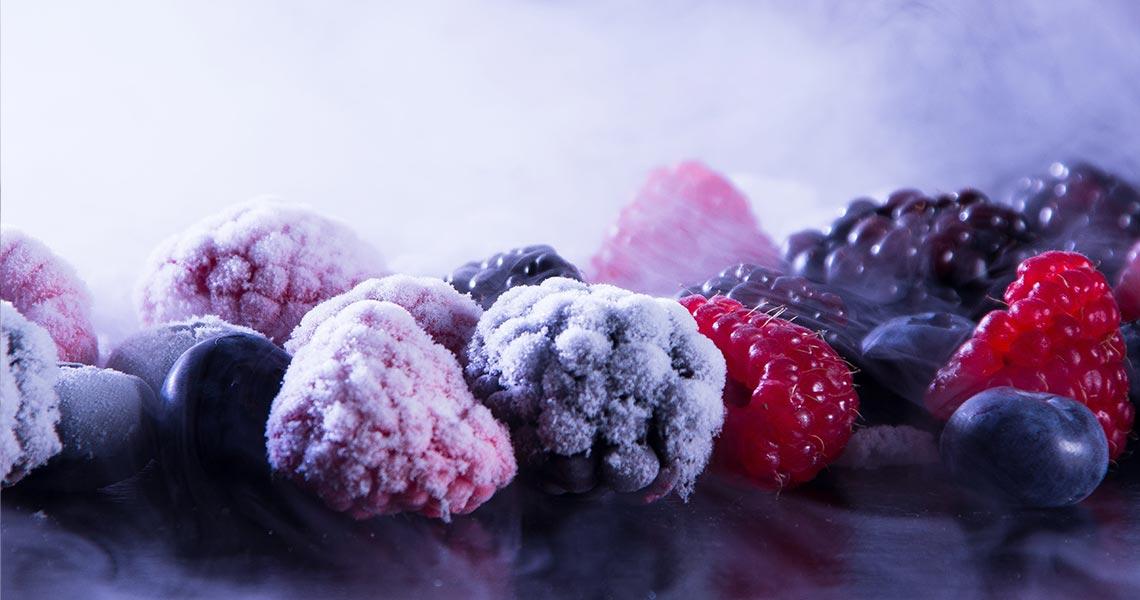Frutta rosso surgelata con Individual Quick Freezing IQF di Nippon Gases Italia